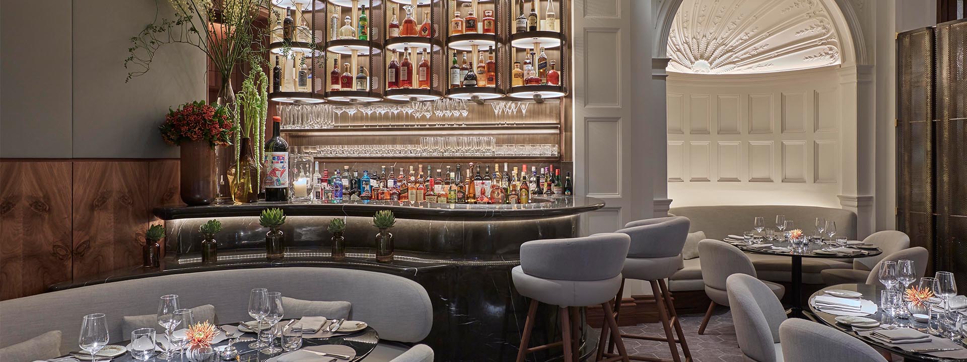 Interior of Jean-Georges at The Connaught in Mayfair